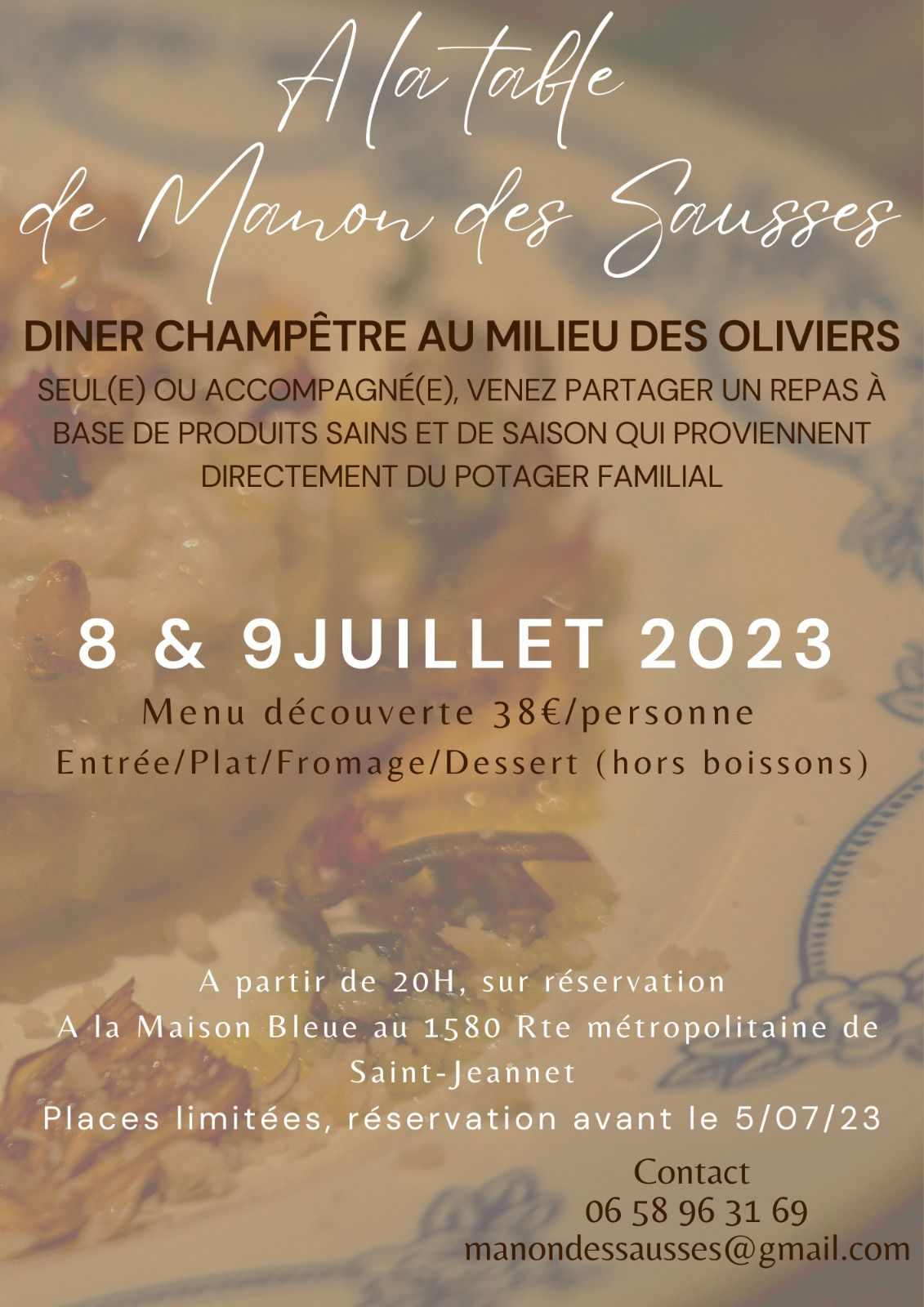 MANON DES SAUSSES Manon RASSE CHEFFE A DOMICILE - Saint Jeannet